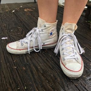 White Converse High Tops